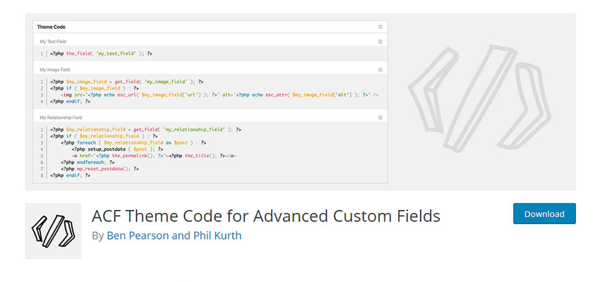 ACF Theme Code for Advanced Custom Fields WordPress Plugin