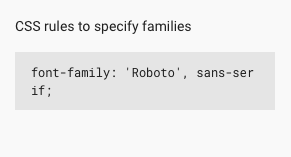 Google Font CSS Rules