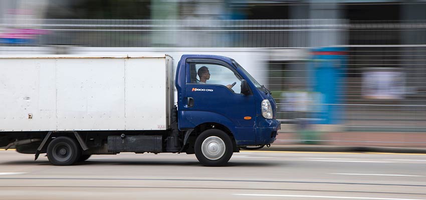 A truck on a street.