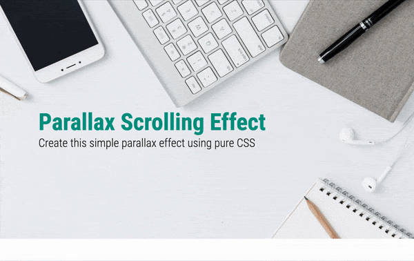 Create Simple Parallax Scrolling Effect in Hero Section using Pure CSS