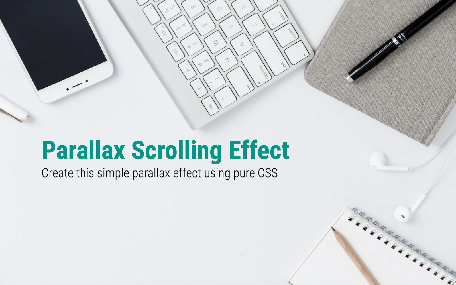 Create Simple Parallax Scrolling Effect in Hero Section using Pure CSS