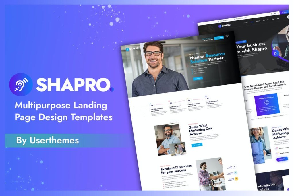 Agency Business Landing page Template - UX and UI kits