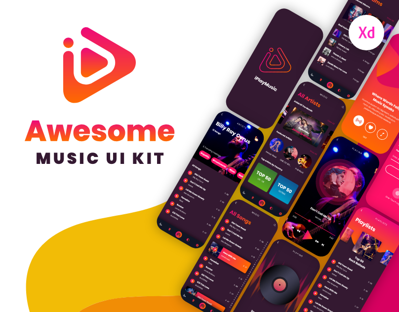 New ui. UI Kit for Music streaming.