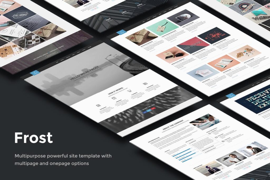 one page website templates - Frost