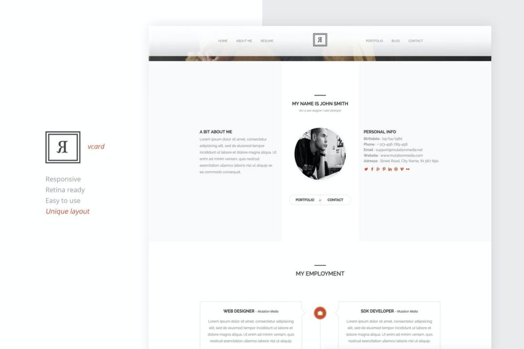 one page website templates - Rival