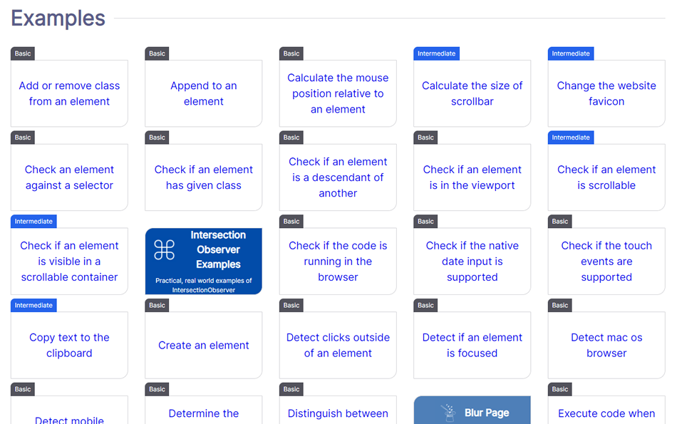 javascript snippets