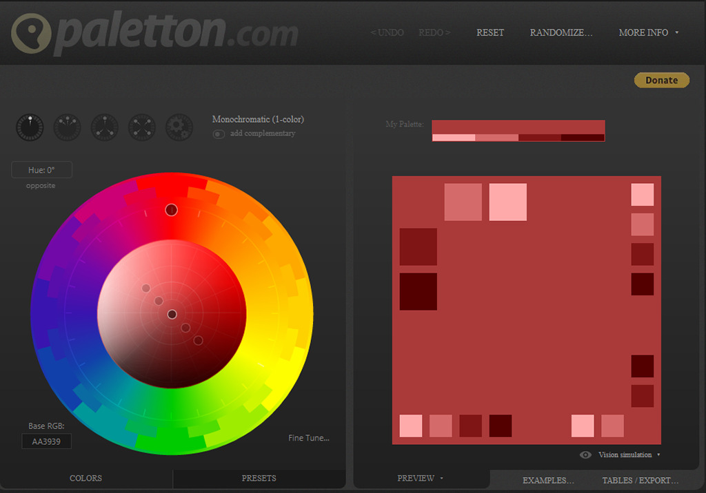 Paletton - color palette generator