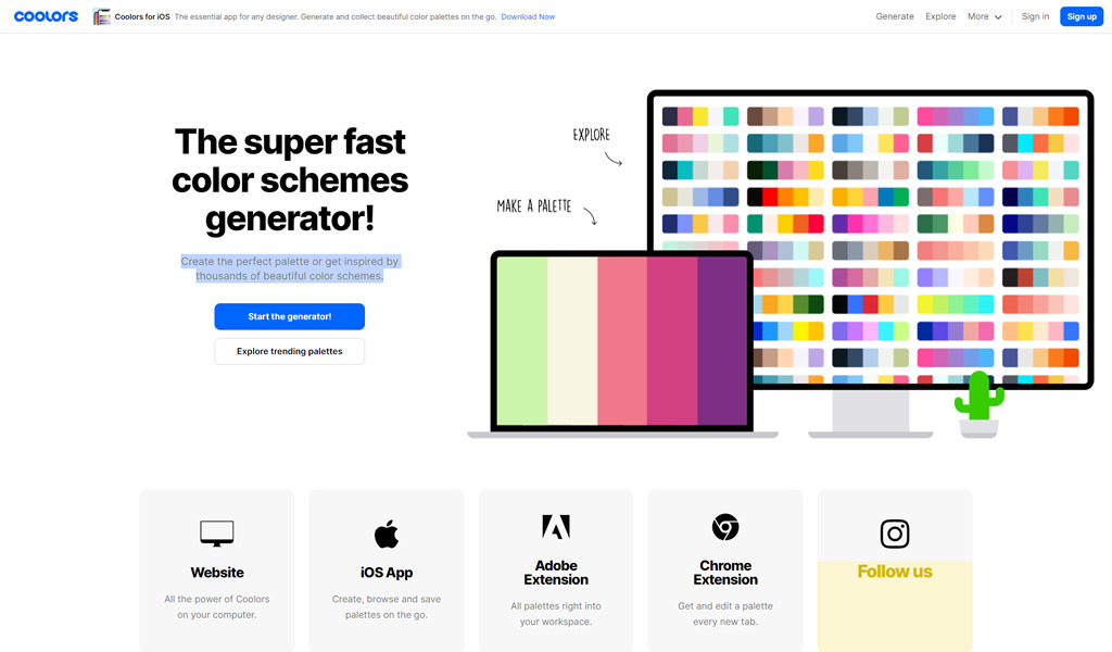 Coolors - color palette generator