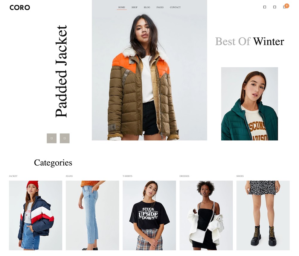  CORO –-- Minimal &&Clean Fashion Shopify Theme