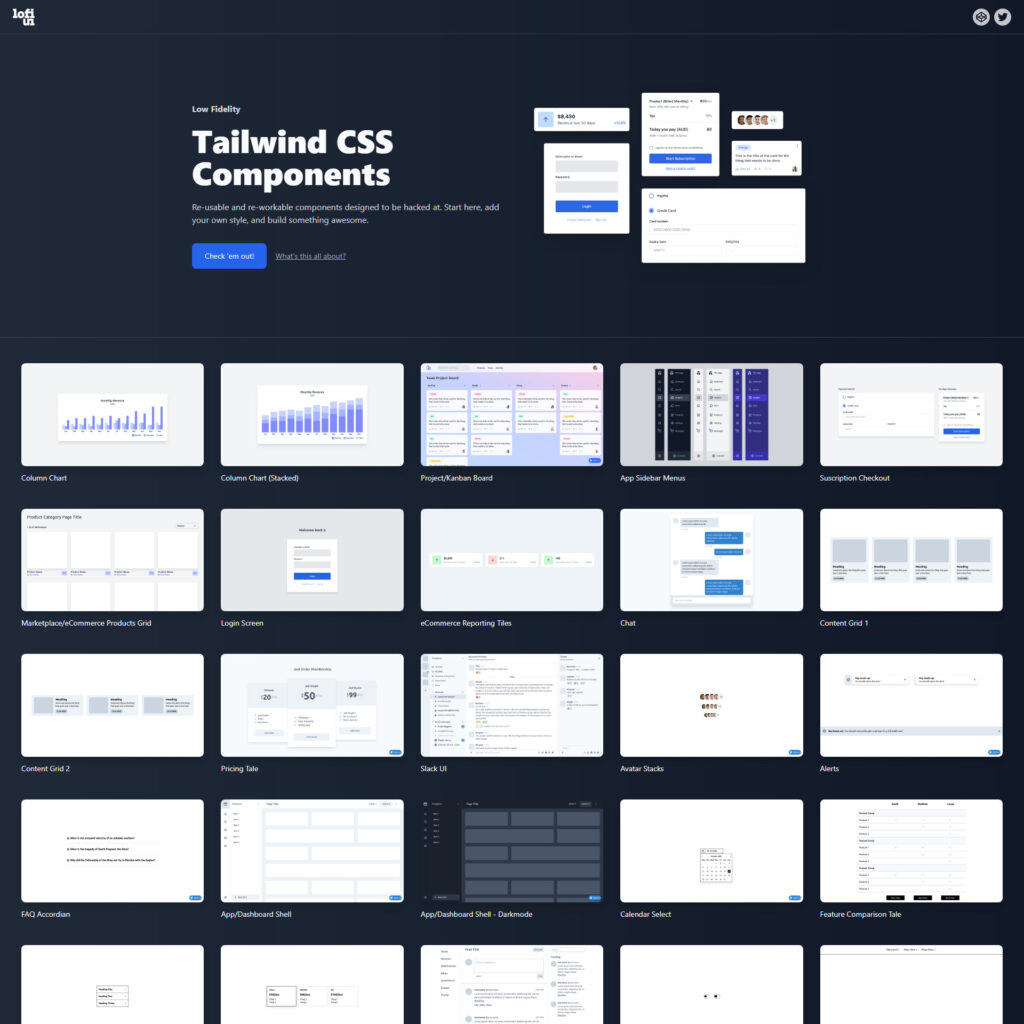 lofi ui - The Best Free Tailwind CSS Components For 2022