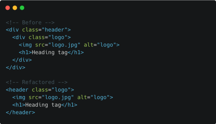 Refactoring HTML