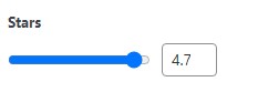 Star Rating Range Slider